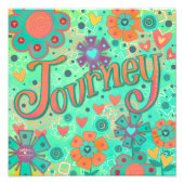 Impression Photo Turquoise Voyage Inspirationnel Coeur Floral Plutô (Devant)