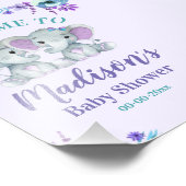 Impression Photo Twin Girl Elephant Affiche de bienvenue fille Douc (Coin)