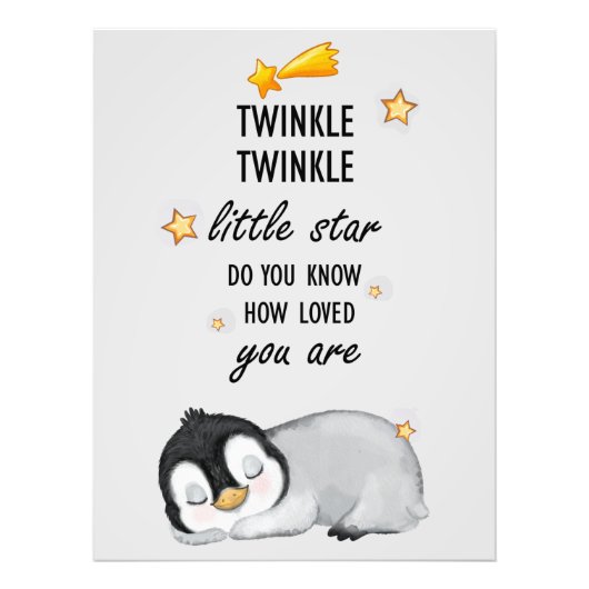 Impression Photo Twinkle, Twinkle Little Star pour Sleep Penguin Ph (Devant)