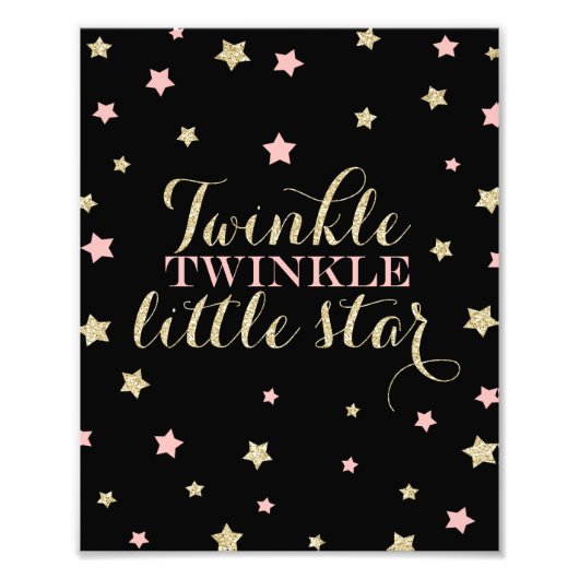 Impression Photo Twinkle Twinkle Little Stars Nursery Print (Devant)
