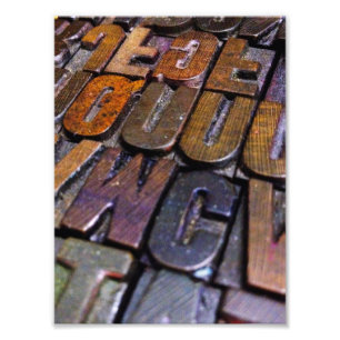 Impression Photo type vintage texture d'impression typographique