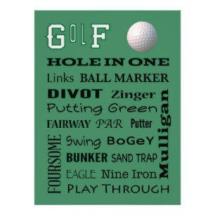 Impression Photo Typographie du GOLF