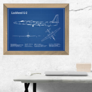 Impression Photo U-2 Dragon Lady - Plan directeur de l'avion AD