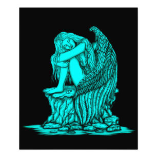 Impression Photo Un ange endormi sur la pierre