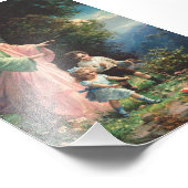 Impression Photo Un ange gardien protégeant les enfants près d'une  (Coin)