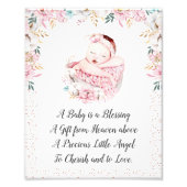 Impression Photo Un Bébé Est Une Bénédiction (Devant)