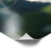 Impression Photo Un chat blanc aux yeux bleus regarde un papillon (Coin)