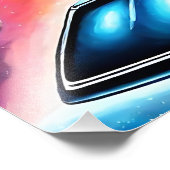 Impression Photo Un chat portant casque et lunettes sur ... (Coin)