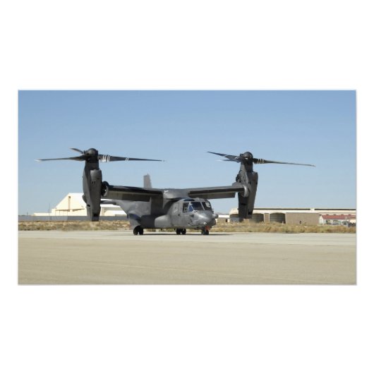 Impression Photo Un CV-22 Osprey se prépare au décollage (Devant)