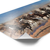 Impression Photo Un Dash pour le Bois par Frederic Remington (Coin)