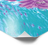 Impression Photo Un design textile dynamique avec violet et turq (Coin)
