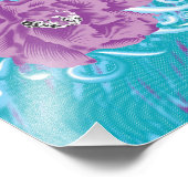 Impression Photo Un design textile dynamique avec violet et turq (Coin)