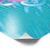 Impression Photo Un design textile dynamique avec violet et turq (Coin)