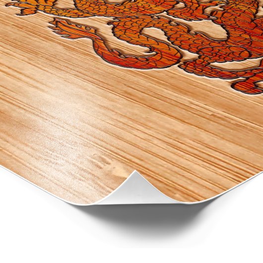 Impression Photo Un dragon en Bambou oriental (Coin)