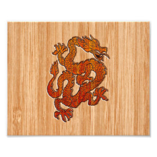 Impression Photo Un dragon en Bambou oriental