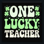 Impression Photo Un enseignant chanceux St patrick rétro Super ense<br><div class="desc">Un Professeur chanceux Super Retro Enseignant St Patrick's Day</div>