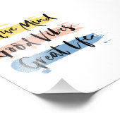 Impression Photo Un esprit positif, de bonnes ondes, une grande vie (Coin)