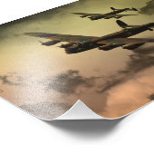 Impression Photo Un Feu De Lancaster Dans Le Ciel (Coin)