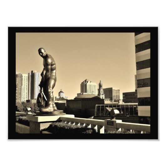 Impression Photo Un homme au bureau (Devant)
