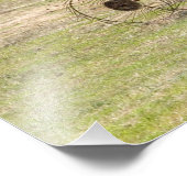 Impression Photo Un jeune garçon conduisant un tracteur récoltant (Coin)