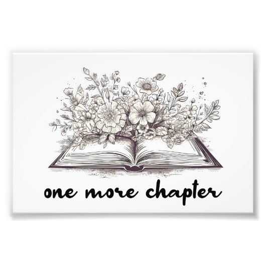 Impression Photo Un livre de plus avec des fleurs (Devant)
