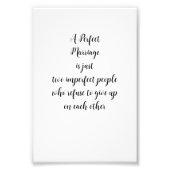 Impression Photo Un mariage parfait Script Mariage anniversaire (Devant)