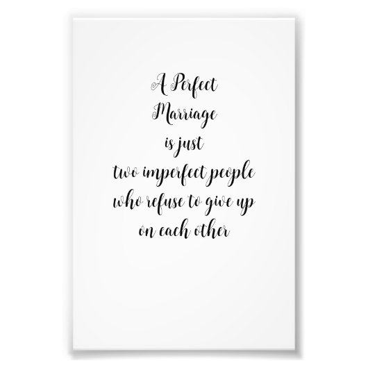 Impression Photo Un mariage parfait Script Mariage anniversaire (Devant)