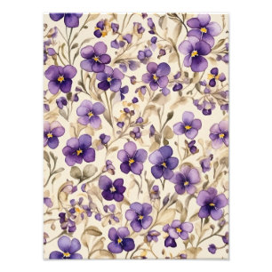 Impression Photo Un motif floral aquarelle sans couture