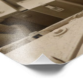 Impression Photo Un ouvrier militaire assis sur un M2A3 (Coin)