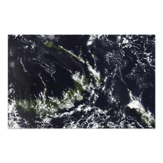 Impression Photo Un panache volcanique de la caldera Rabaul (Devant)