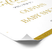 Impression Photo Un petit panneau d'accueil de baby shower de tourn (Coin)