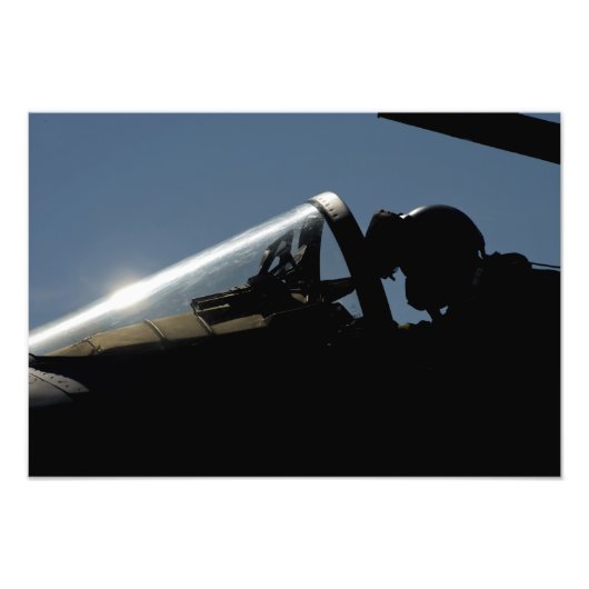 Impression Photo Un pilote se prépare au décollage (Devant)