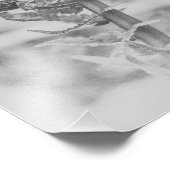 Impression Photo Uncurling Woodland Fern noir et blanc Imprimer 2 (Coin)