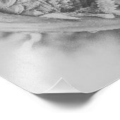 Impression Photo Uncurling Woodland Fern noir et blanc Imprimer 3 (Coin)