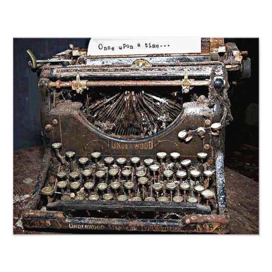 Impression Photo Underwood, vieille machine à écrire (Devant)