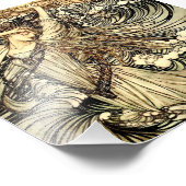Impression Photo « Undine dans les vagues » par Arthur Rackham (Coin)