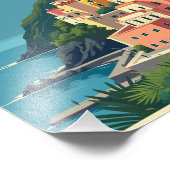 Impression Photo Une affiche de voyage classique nostalgique – Côte (Coin)