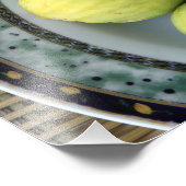 Impression Photo Une assiette de Figues méditerranéennes fraîches (Coin)