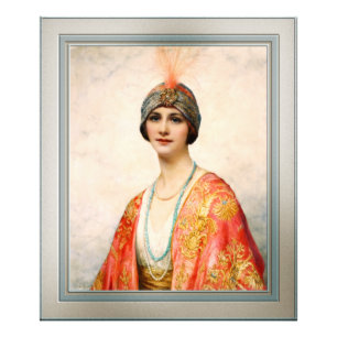 Impression Photo Une beauté en costume oriental par William Wontner