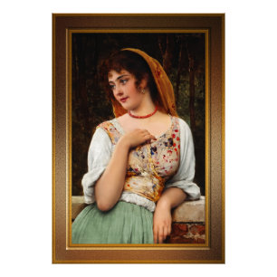 Impression Photo Une beauté pensive par Eugen von Blaas