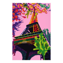 Une célébration colorée de la Tour Eiffel