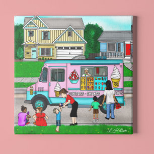 Impression Photo Une chaude journée d'été Une illustration fantas