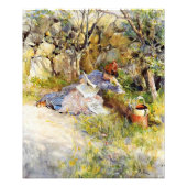 Impression Photo Une dame lit un journal (Devant)