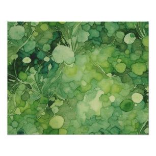 Impression Photo Une étude de l'aquarelle à Emerald et Jade