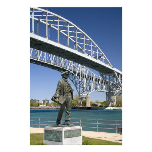 Impression Photo Une statue de Thomas Edison par l'artiste local Mi