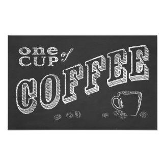 Impression Photo une tasse de café CHALK ART