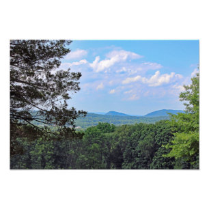 Impression Photo Une vue du sommet de la montagne