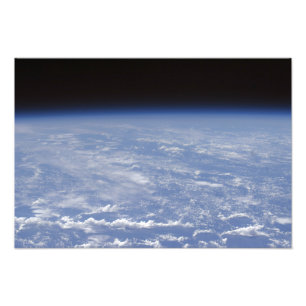 Impression Photo Une vue oblique d'horizon de l'atmosphe de la