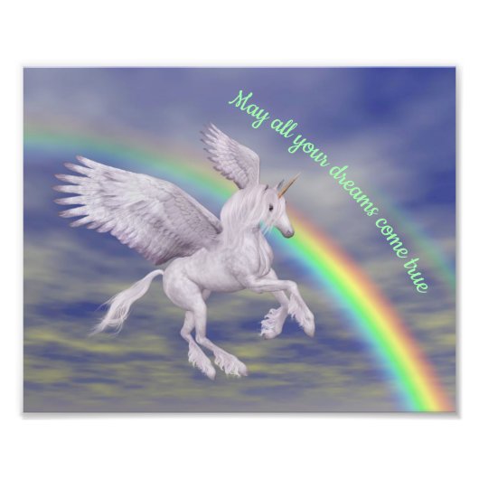 Impression Photo Unicorn sur Rainbow Dreams Inspiration (Devant)