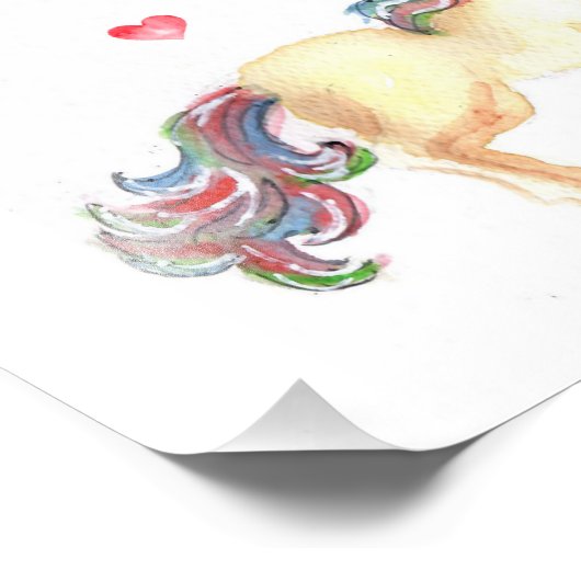 Impression Photo Unicorne amoureuse (Coin)